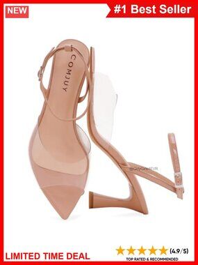 Peep Toe Kitten Heel Sandals Strappy Faux Leather Dress Heels